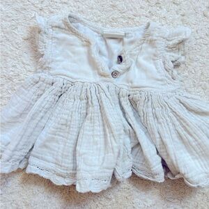 Spell and the Little Gypsies 6-12 M Off White Dress Cottage Farmhouse